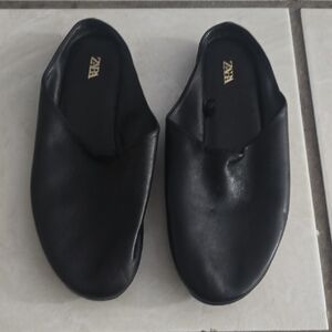 Zara Black Loafers Slip-On Shoes